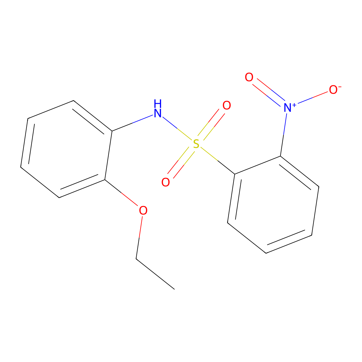N-(2-ethoxyphenyl)-2-nitrobenzenesulfonamide molecular structure, CAS 349397-35-9