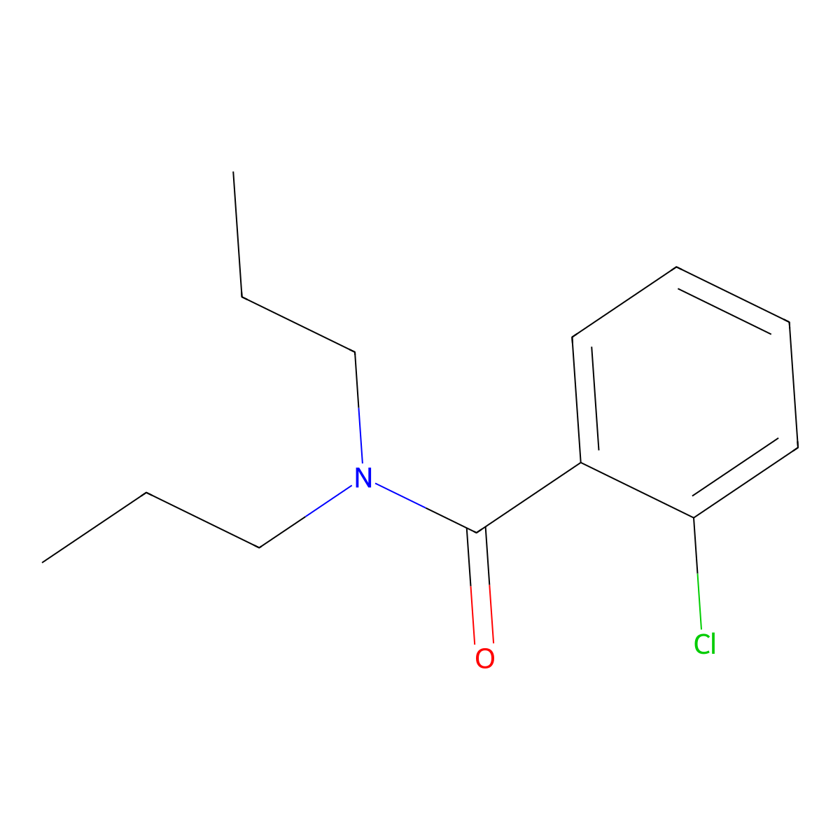 2-chloro-N,N-dipropylbenzamide molecular structure, CAS 349397-59-7