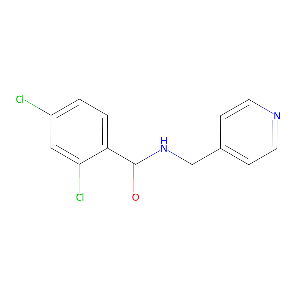 2,4-dichloro-N-(4-pyridinylmethyl)benzamide molecular structure, CAS 349397-67-7