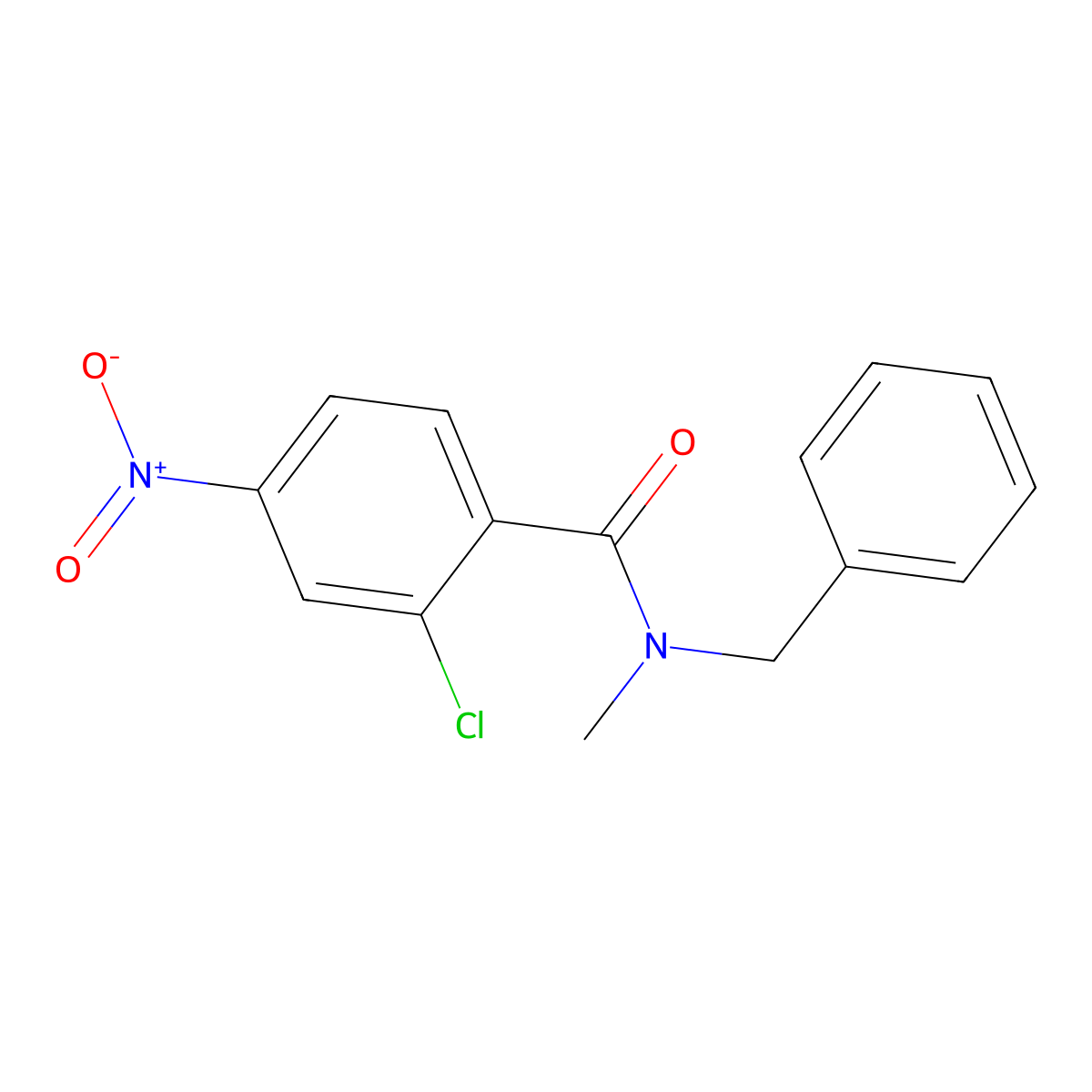 N-benzyl-2-chloro-N-methyl-4-nitrobenzamide molecular structure, CAS 349397-69-9