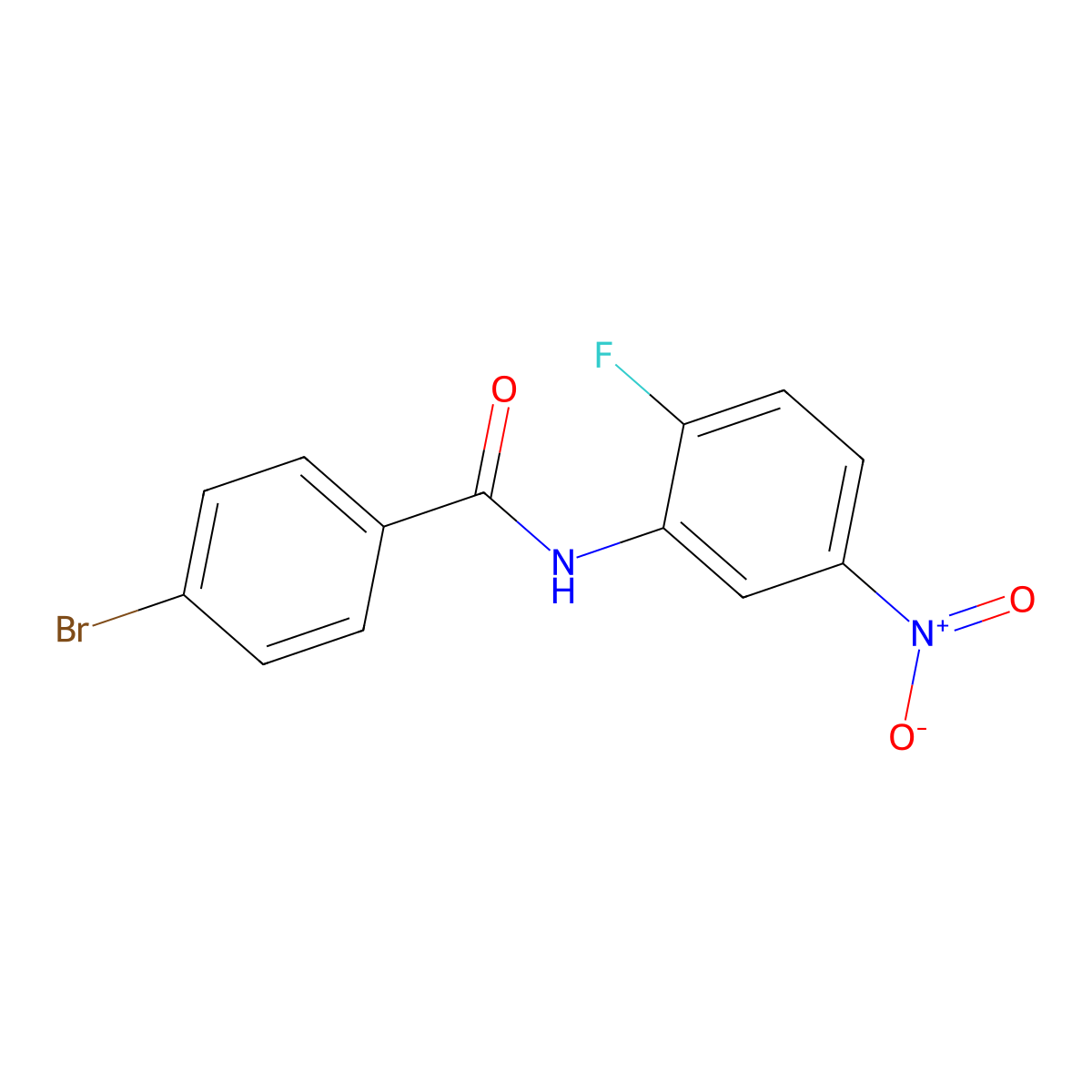 4-bromo-N-(2-fluoro-5-nitrophenyl)benzamide molecular structure, CAS 349397-72-4