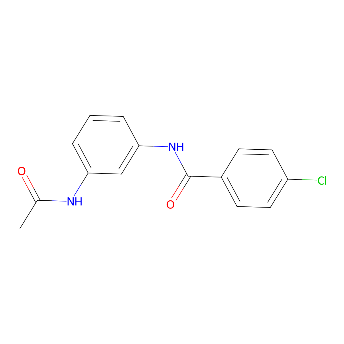 N-(3-acetamidophenyl)-4-chlorobenzamide molecular structure, CAS 349397-73-5