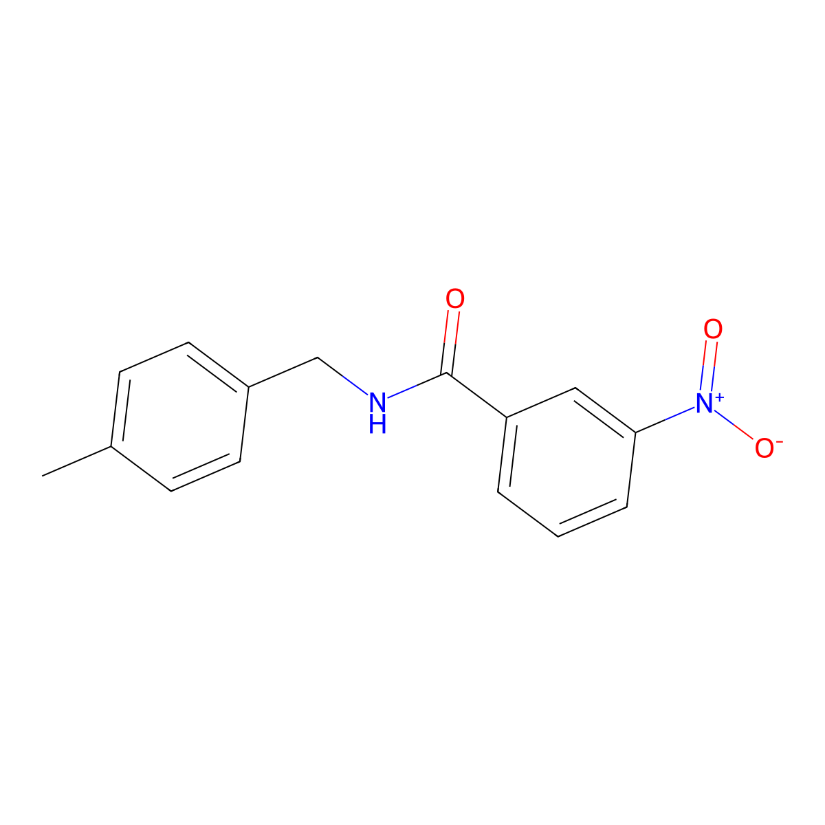 N-(4-methylbenzyl)-3-nitrobenzamide molecular structure, CAS 349397-74-6