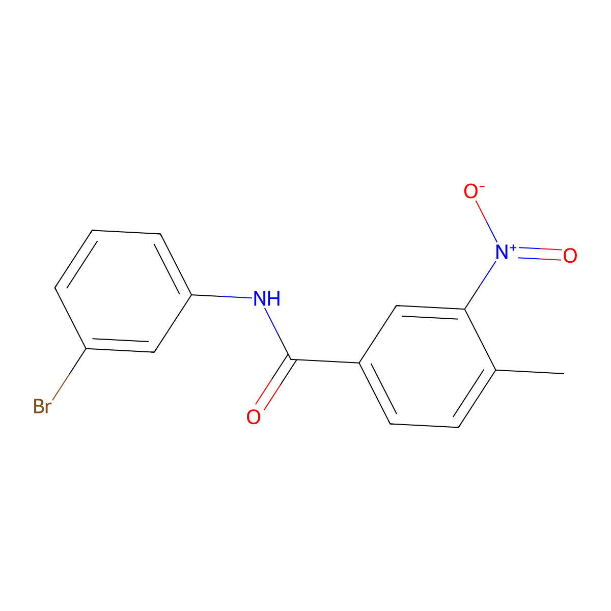 N-(3-bromophenyl)-4-methyl-3-nitrobenzamide molecular structure, CAS 349397-86-0