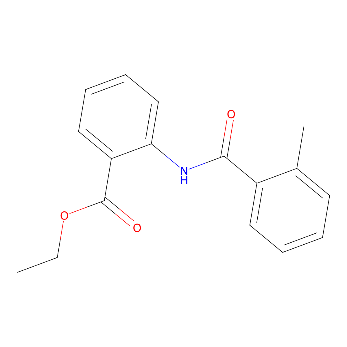 Ethyl 2-[(2-methylbenzoyl)amino]benzoate molecular structure, CAS 349397-91-7
