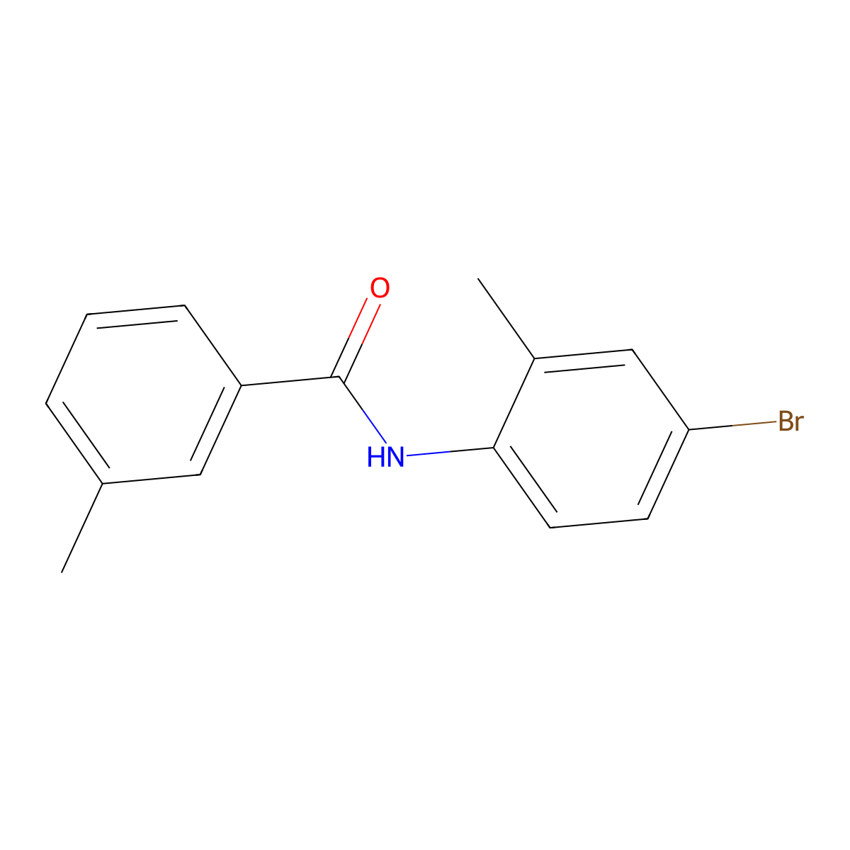 N-(4-bromo-2-methylphenyl)-3-methylbenzamide molecular structure, CAS 349397-95-1