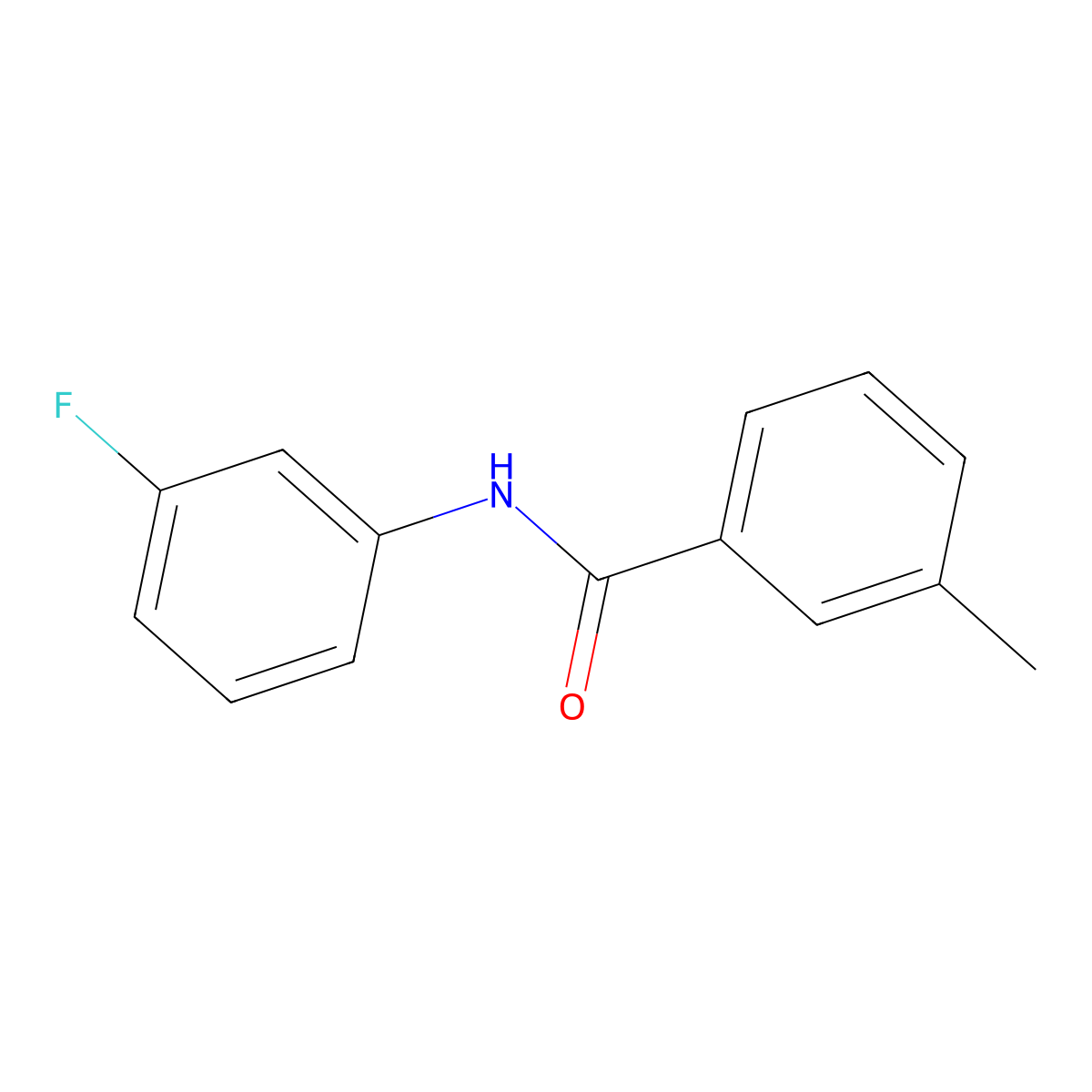 N-(3-fluorophenyl)-3-methylbenzamide molecular structure, CAS 349397-97-3