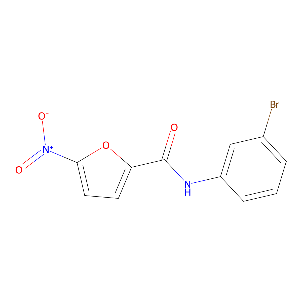 N-(3-bromophenyl)-5-nitrofuran-2-carboxamide molecular structure, CAS 349398-01-2