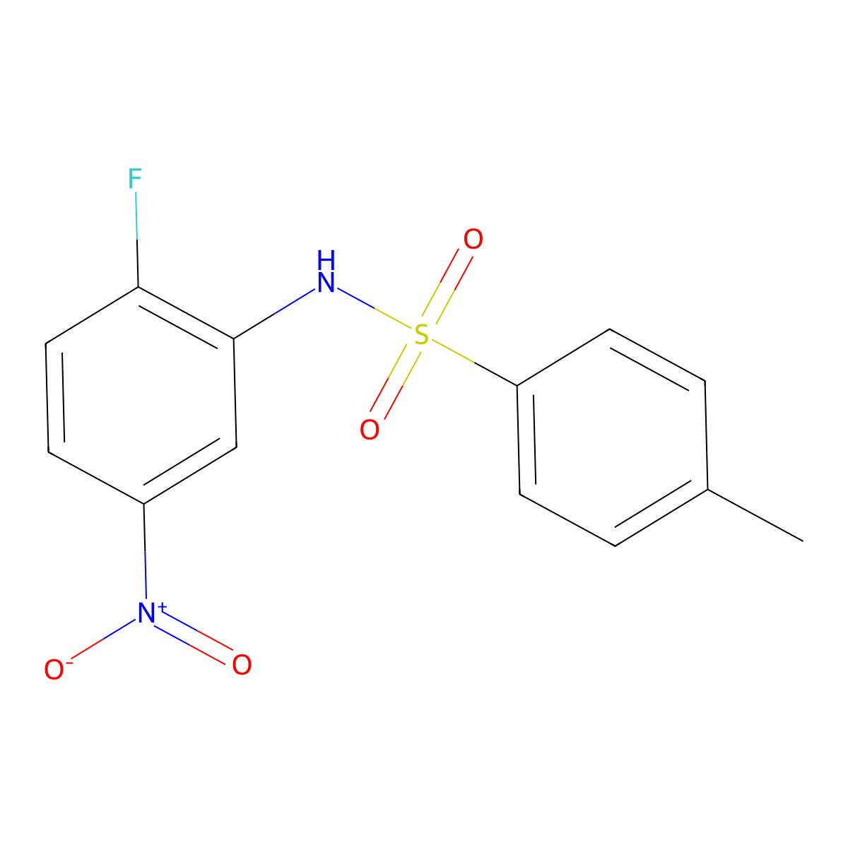 N-(2-fluoro-5-nitrophenyl)-4-methylbenzenesulfonamide molecular structure, CAS 349398-09-0