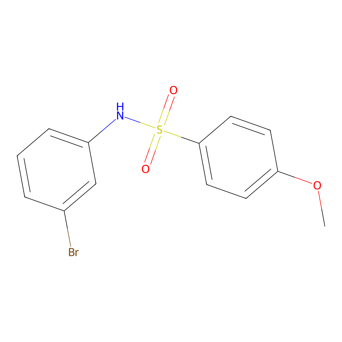 N-(3-bromophenyl)-4-methoxybenzenesulfonamide molecular structure, CAS 349398-13-6