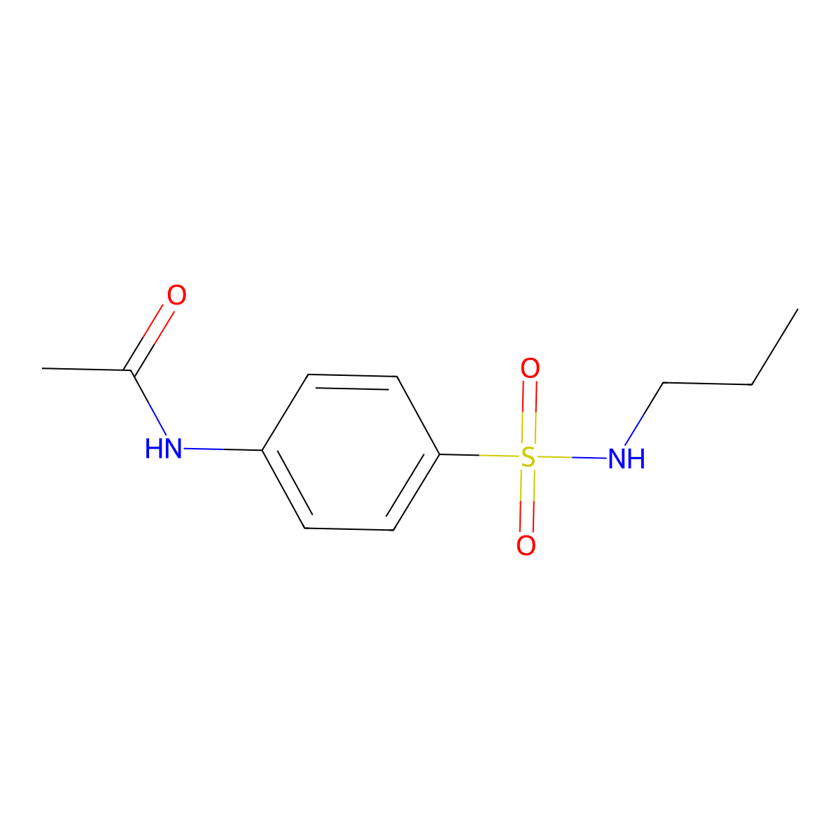 N-[4-(propylsulfamoyl)phenyl]acetamide molecular structure, CAS 349398-29-4