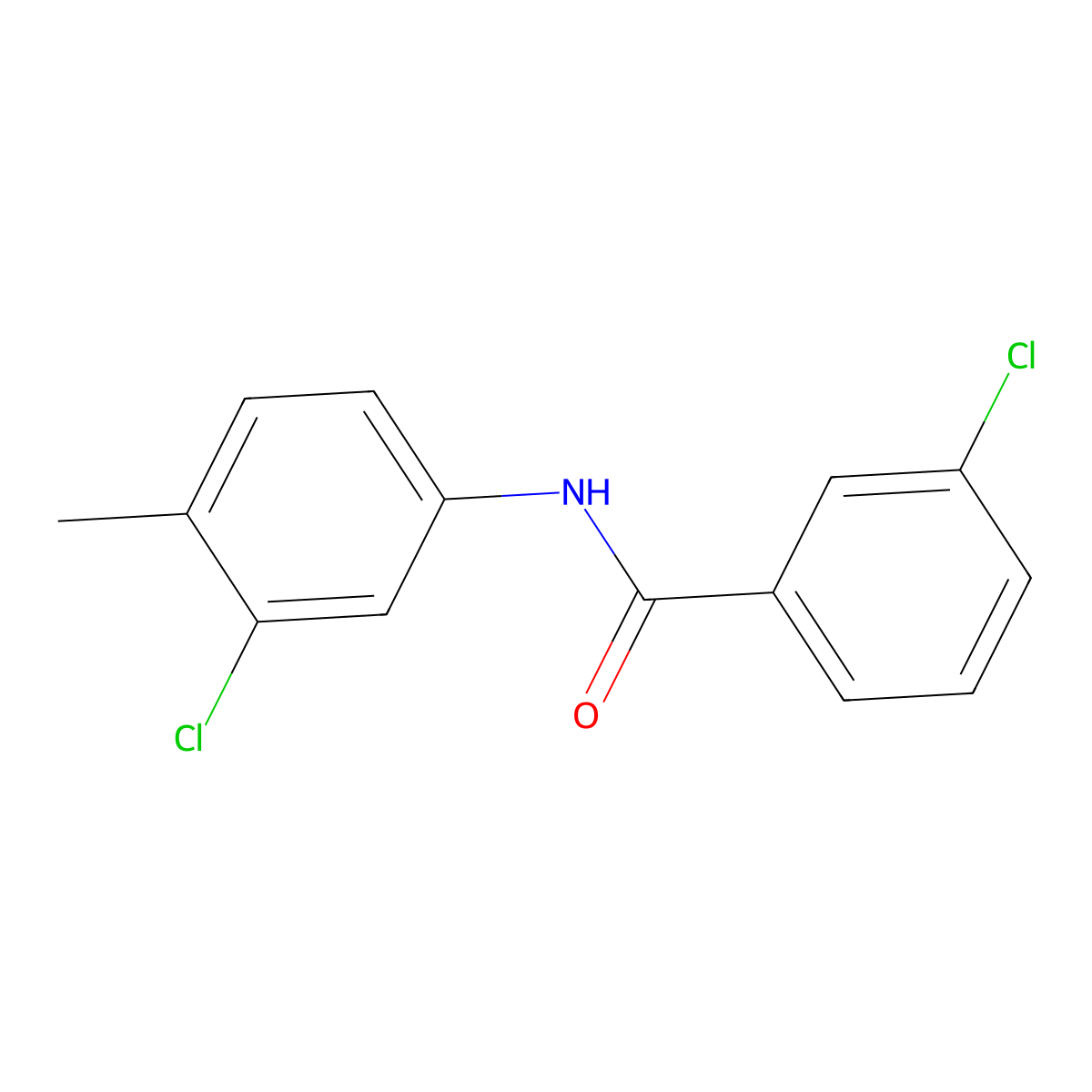 3-chloro-N-(3-chloro-4-methylphenyl)benzamide molecular structure, CAS 349398-32-9