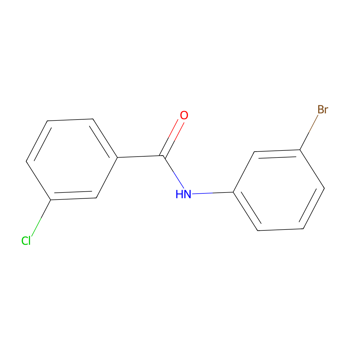 N-(3-bromophenyl)-3-chlorobenzamide molecular structure, CAS 349398-33-0