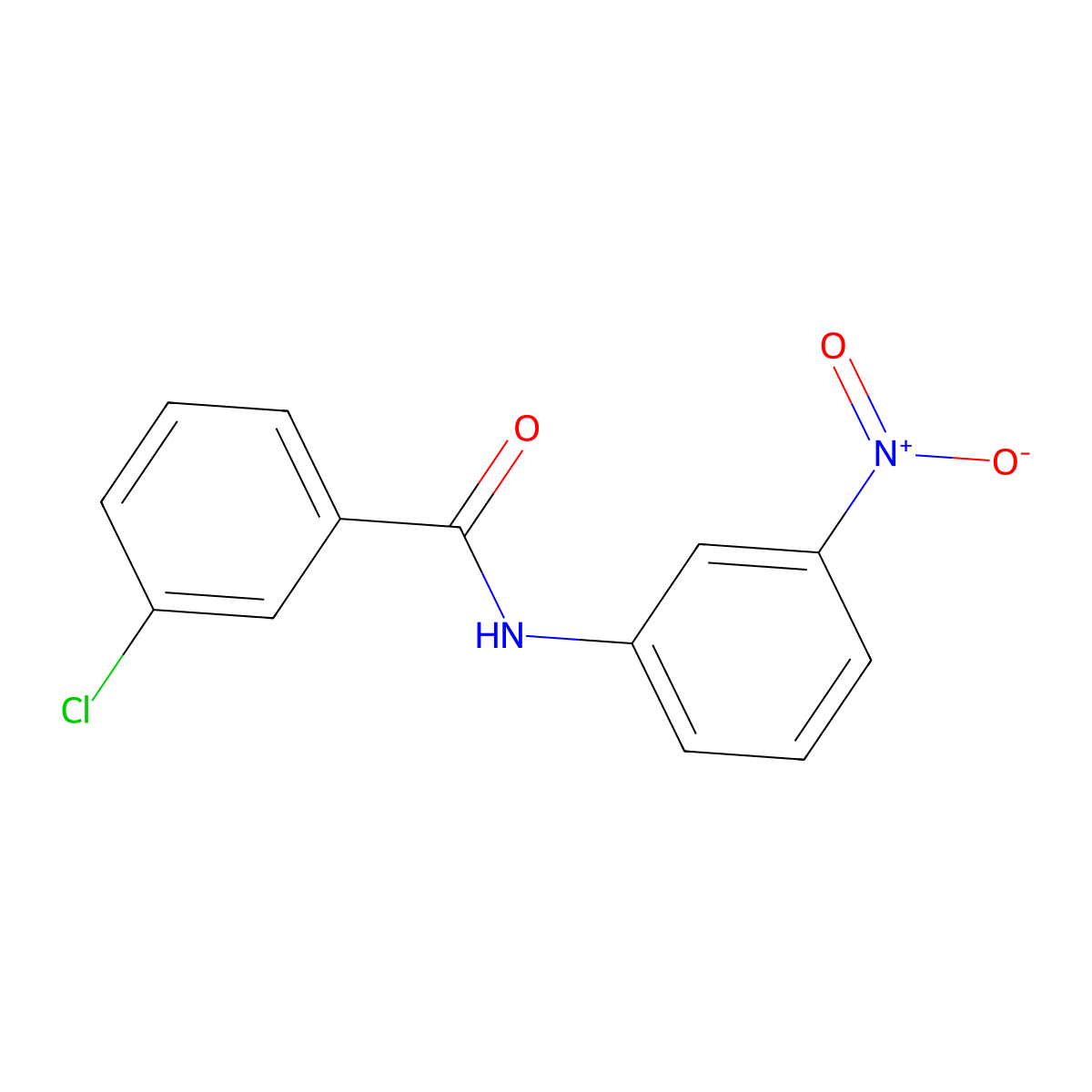 3-chloro-N-(3-nitrophenyl)benzamide molecular structure, CAS 349398-34-1