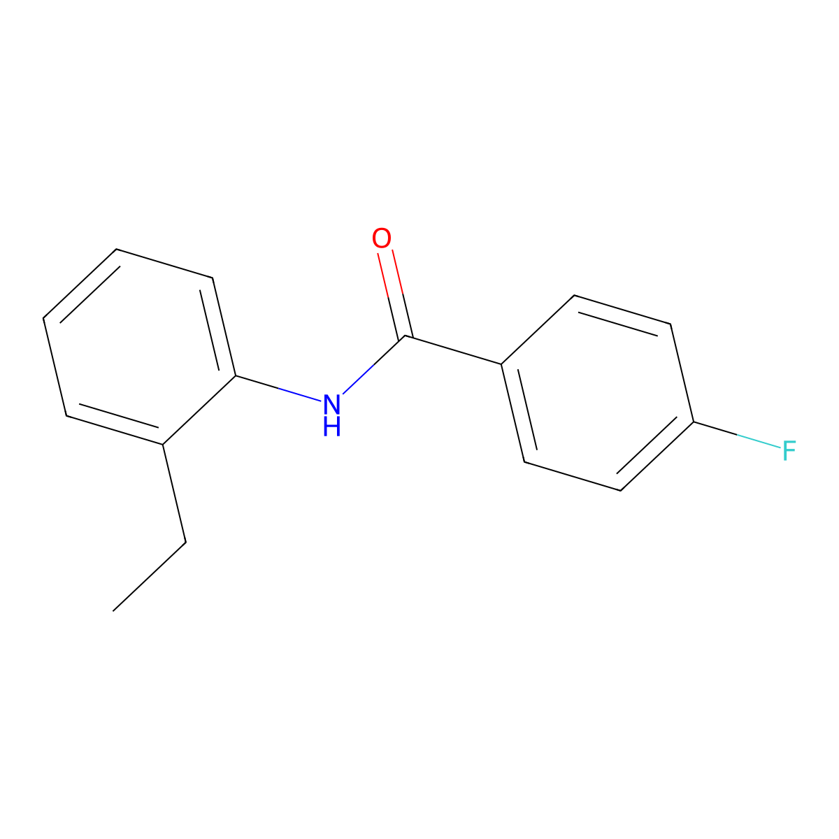 N-(2-ethylphenyl)-4-fluorobenzamide molecular structure, CAS 349398-35-2