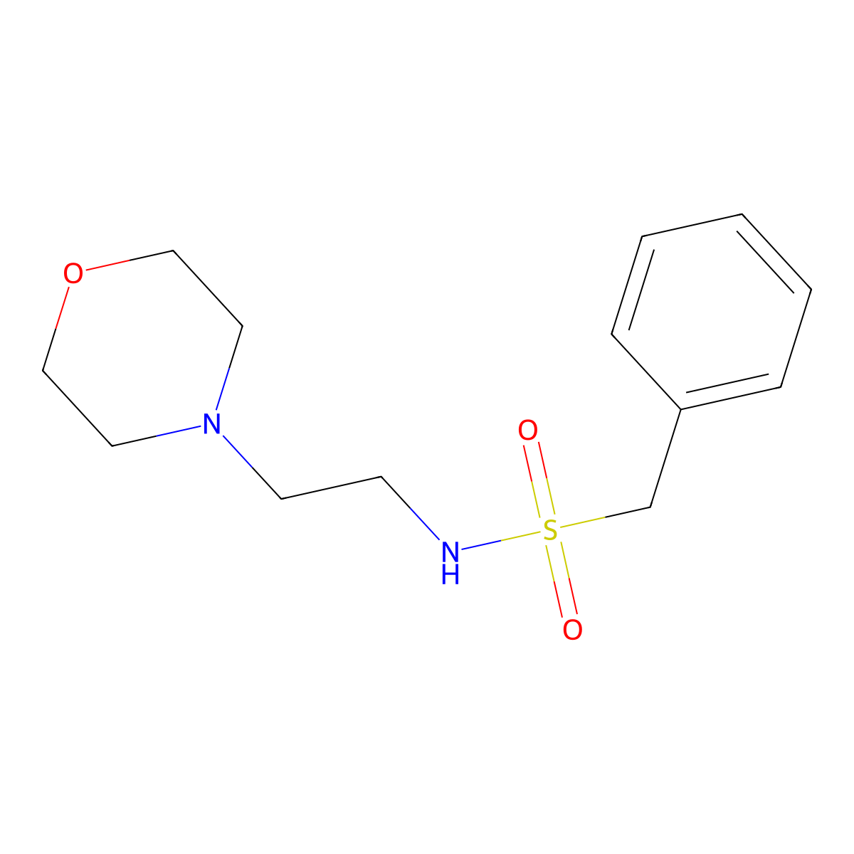 N-(2-morpholin-4-ylethyl)-1-phenylmethanesulfonamide molecular structure, CAS 349398-39-6