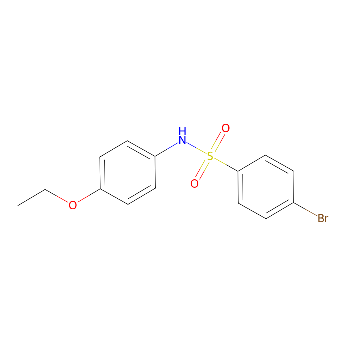 4-bromo-N-(4-ethoxyphenyl)benzenesulfonamide molecular structure, CAS 349398-76-1