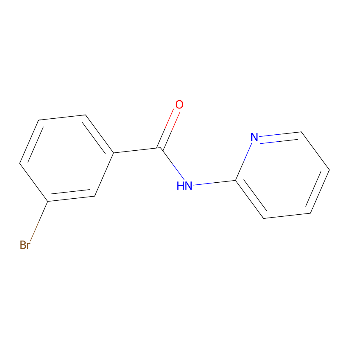 3-bromo-N-(pyridin-2-yl)benzamide molecular structure, CAS 349398-82-9