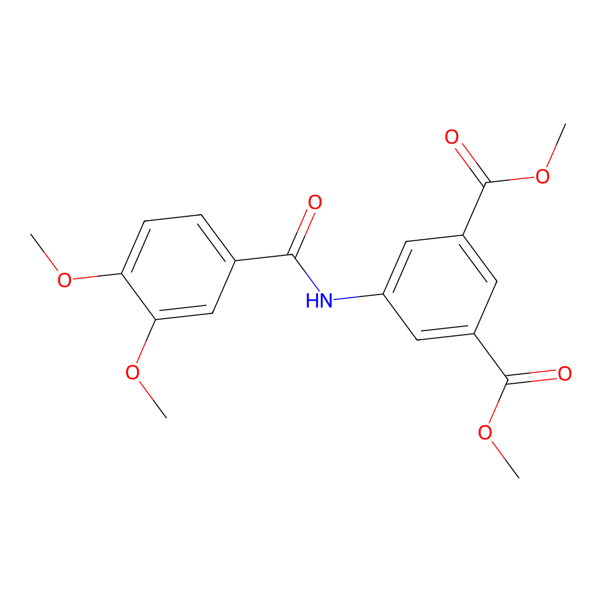 Dimethyl 5-((3,4-dimethoxybenzoyl)amino)isophthalate molecular structure, CAS 349398-89-6