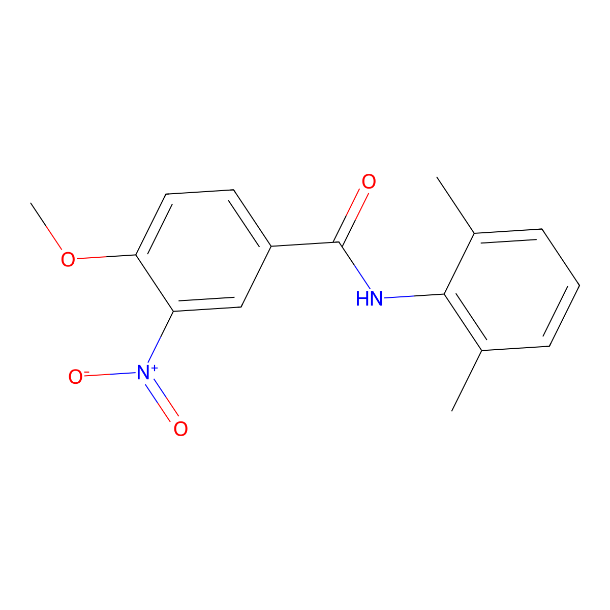 N-(2,6-dimethylphenyl)-4-methoxy-3-nitrobenzamide molecular structure, CAS 349398-97-6
