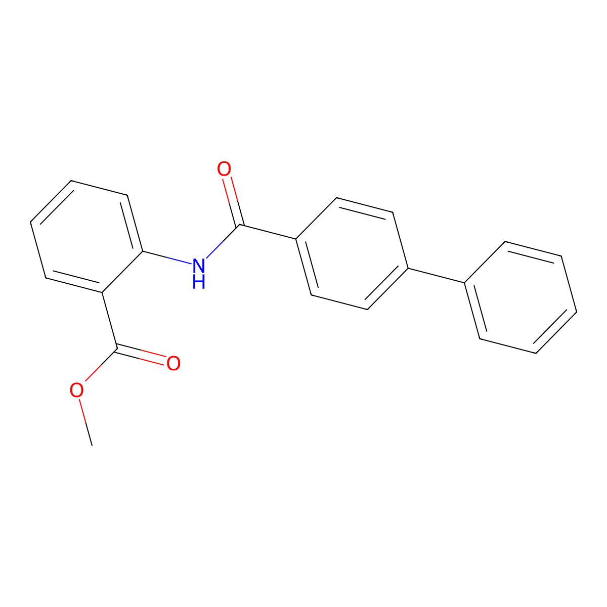 Methyl 2-[(biphenyl-4-ylcarbonyl)amino]benzoate molecular structure, CAS 349399-08-2