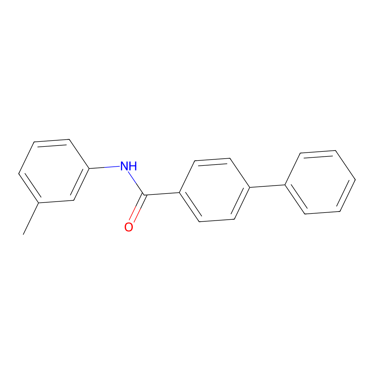 N-(3-methylphenyl)biphenyl-4-carboxamide molecular structure, CAS 349399-12-8