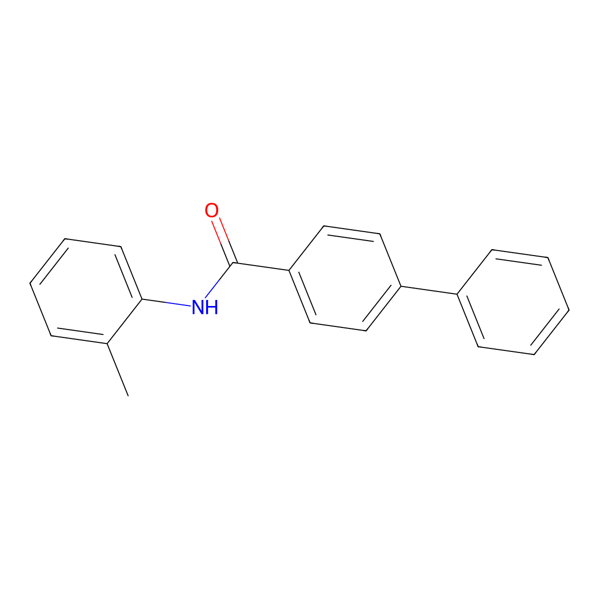 N-(2-methylphenyl)biphenyl-4-carboxamide molecular structure, CAS 349399-13-9