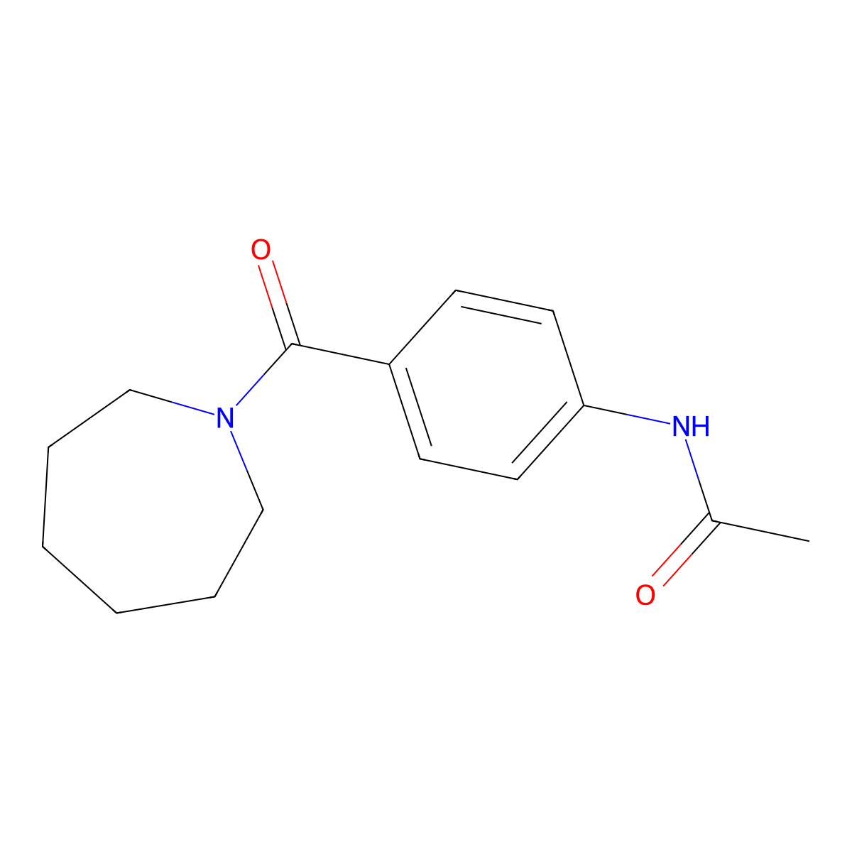N-[4-(azepane-1-carbonyl)phenyl]acetamide molecular structure, CAS 349399-23-1
