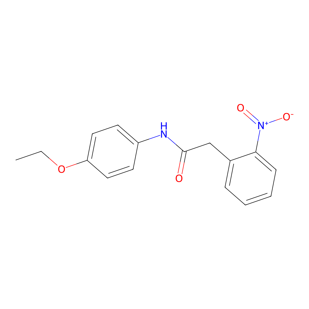 N-(4-ethoxyphenyl)-2-(2-nitrophenyl)acetamide molecular structure, CAS 349399-30-0