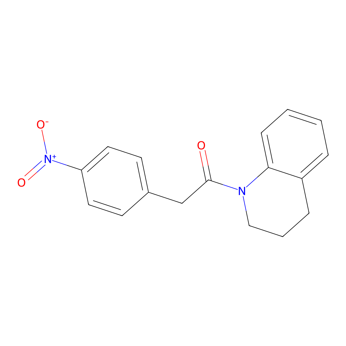 1-(3,4-dihydroquinolin-1(2H)-yl)-2-(4-nitrophenyl)ethanone molecular structure, CAS 349399-50-4
