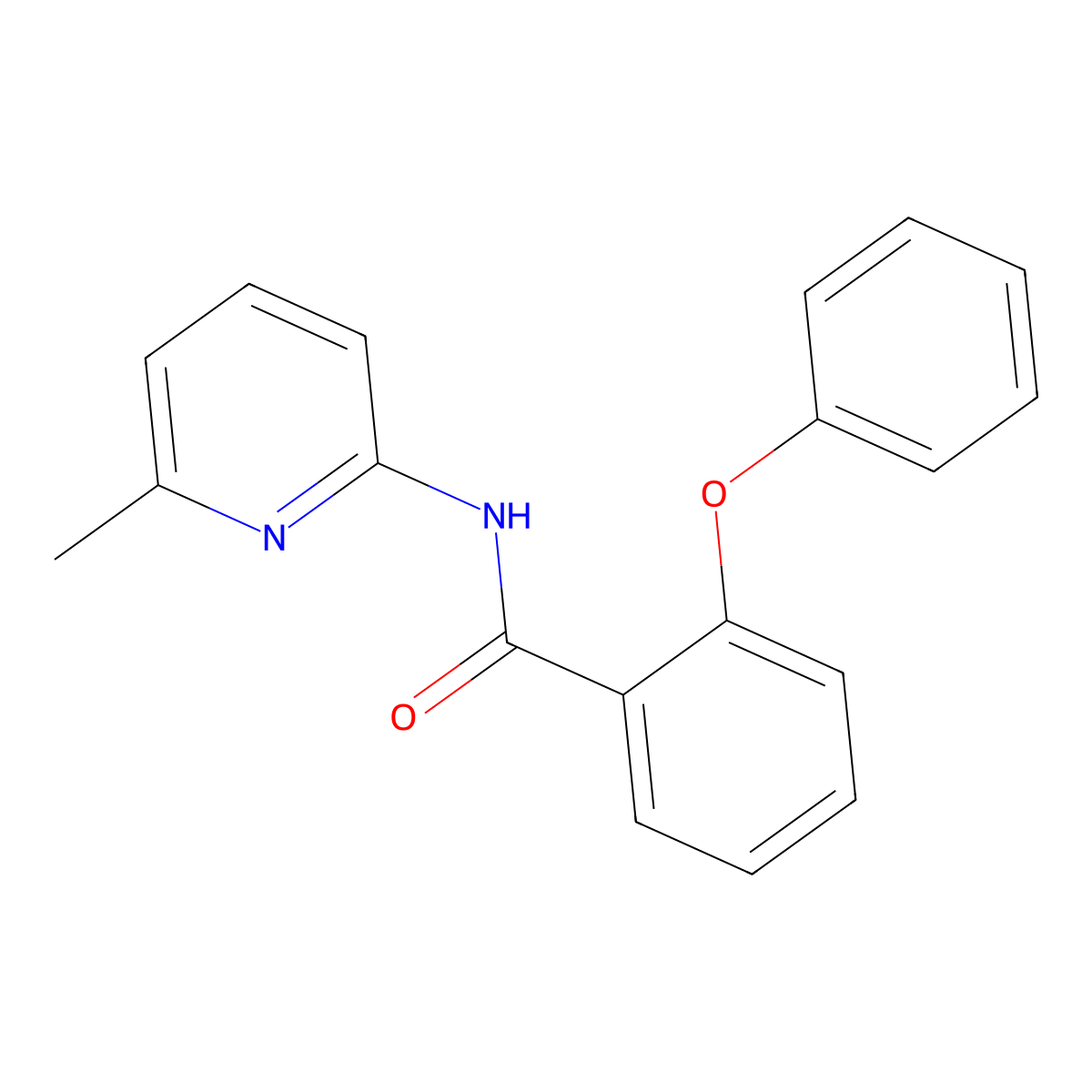 N-(6-methylpyridin-2-yl)-2-phenoxybenzamide molecular structure, CAS 349400-09-5