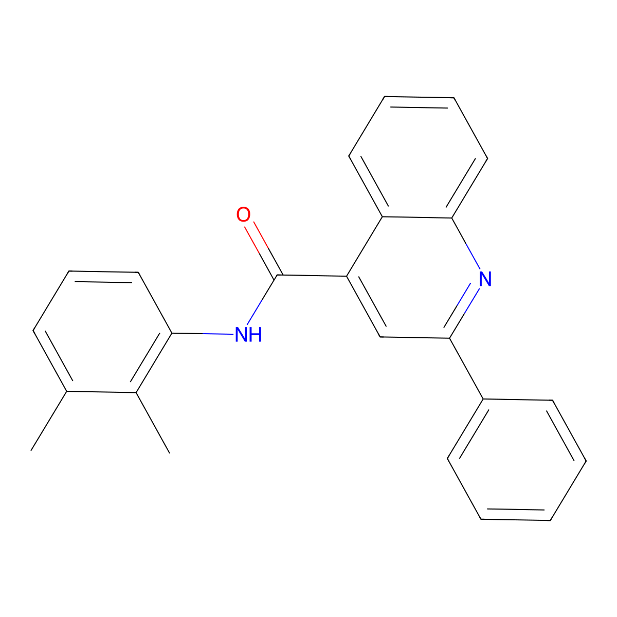 N-(2,3-dimethylphenyl)-2-phenylquinoline-4-carboxamide molecular structure, CAS 349400-14-2