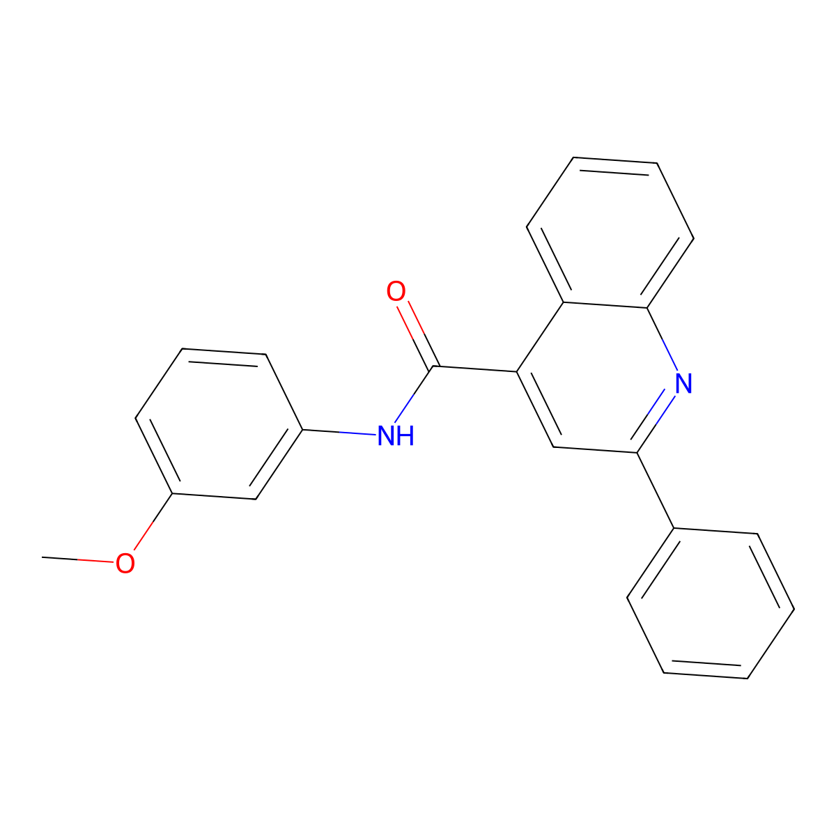 N-(3-methoxyphenyl)-2-phenylquinoline-4-carboxamide molecular structure, CAS 349400-16-4