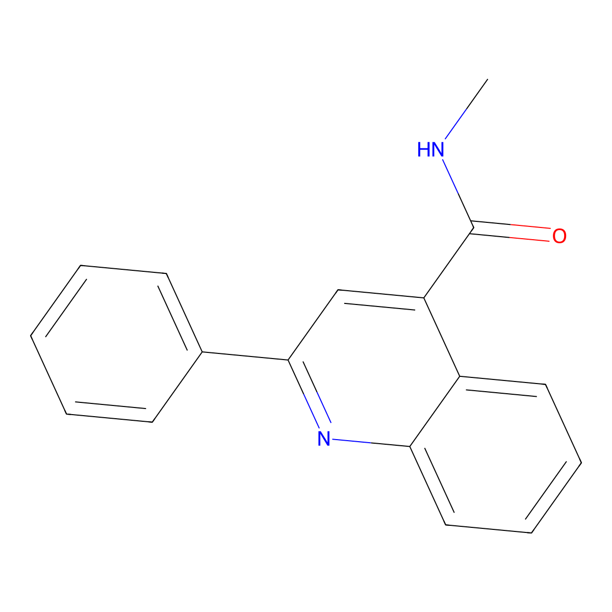 N-methyl-2-phenylquinoline-4-carboxamide molecular structure, CAS 349400-34-6