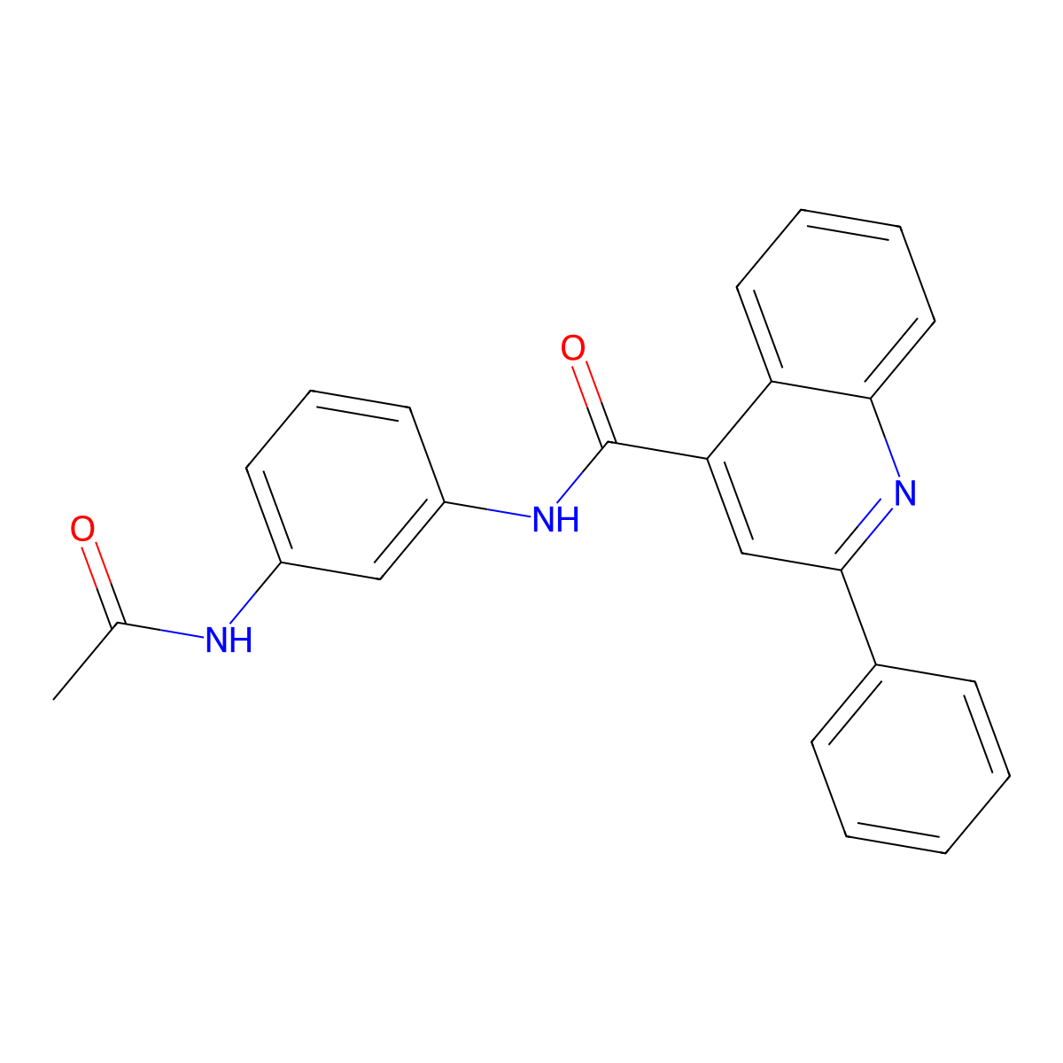 N-(3-acetamidophenyl)-2-phenylquinoline-4-carboxamide molecular structure, CAS 349400-47-1