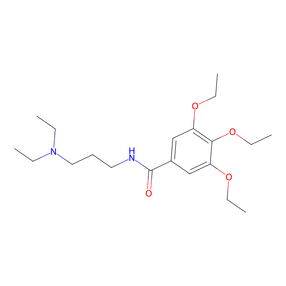 N-[3-(diethylamino)propyl]-3,4,5-triethoxybenzamide molecular structure, CAS 349400-80-2