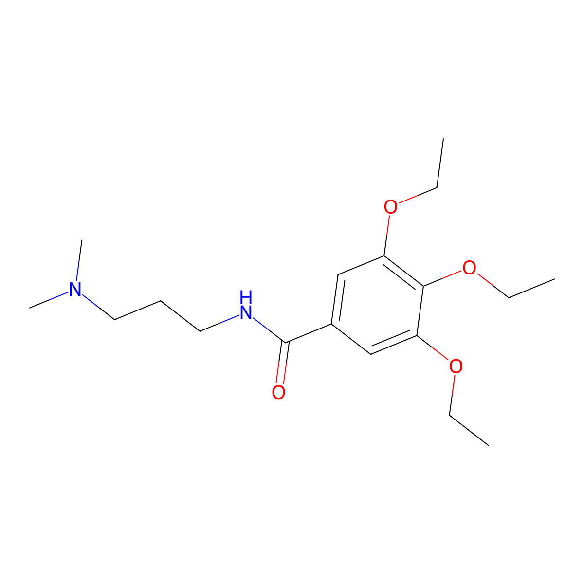 N-[3-(dimethylamino)propyl]-3,4,5-triethoxybenzamide molecular structure, CAS 349400-94-8