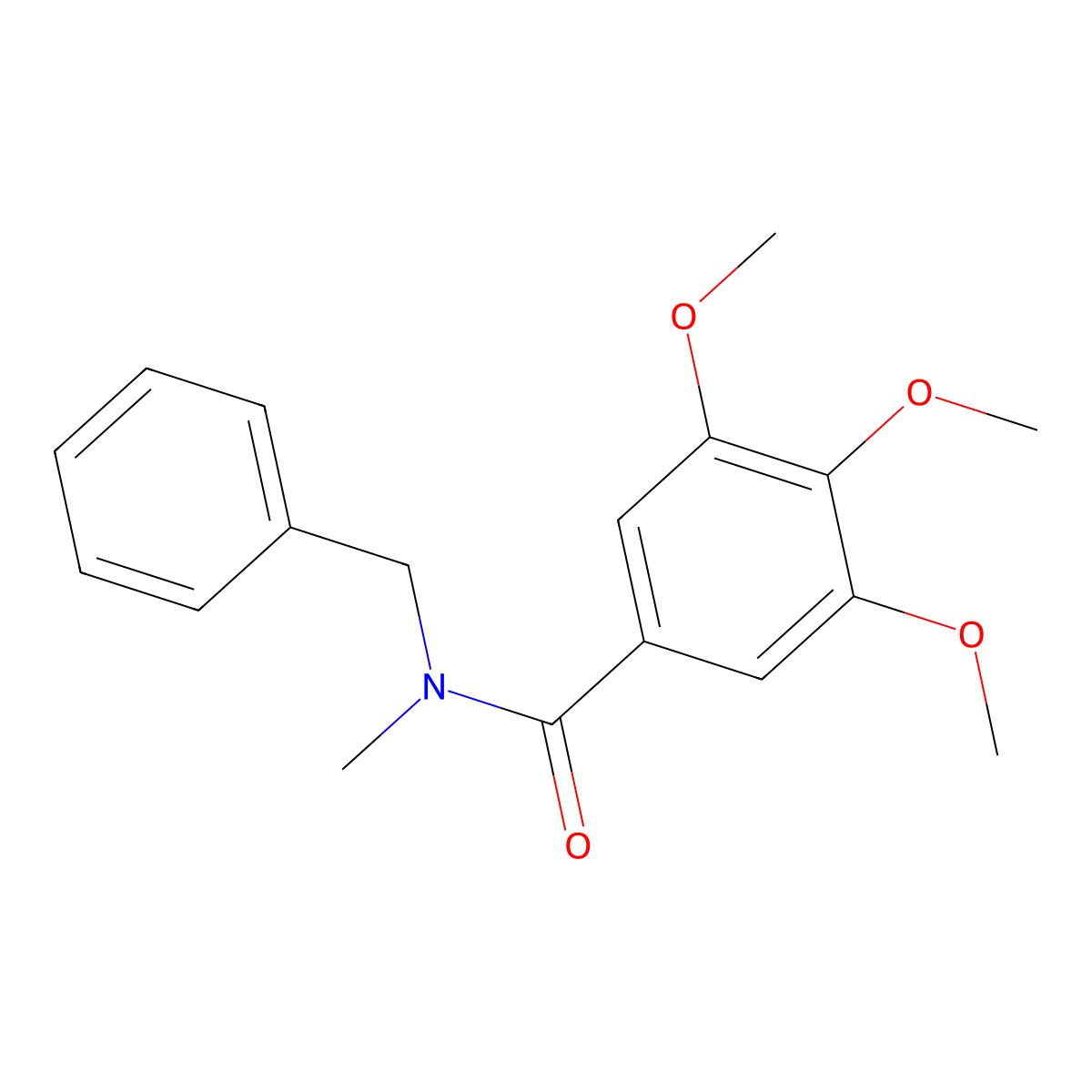 N-benzyl-3,4,5-trimethoxy-N-methylbenzamide molecular structure, CAS 349401-02-1