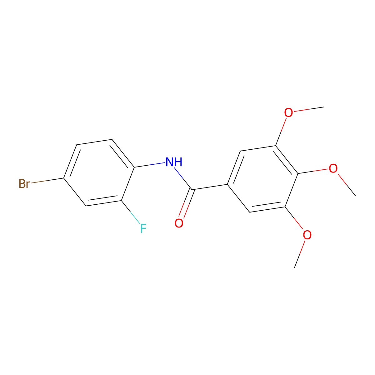 N-(4-bromo-2-fluorophenyl)-3,4,5-trimethoxybenzamide molecular structure, CAS 349401-03-2
