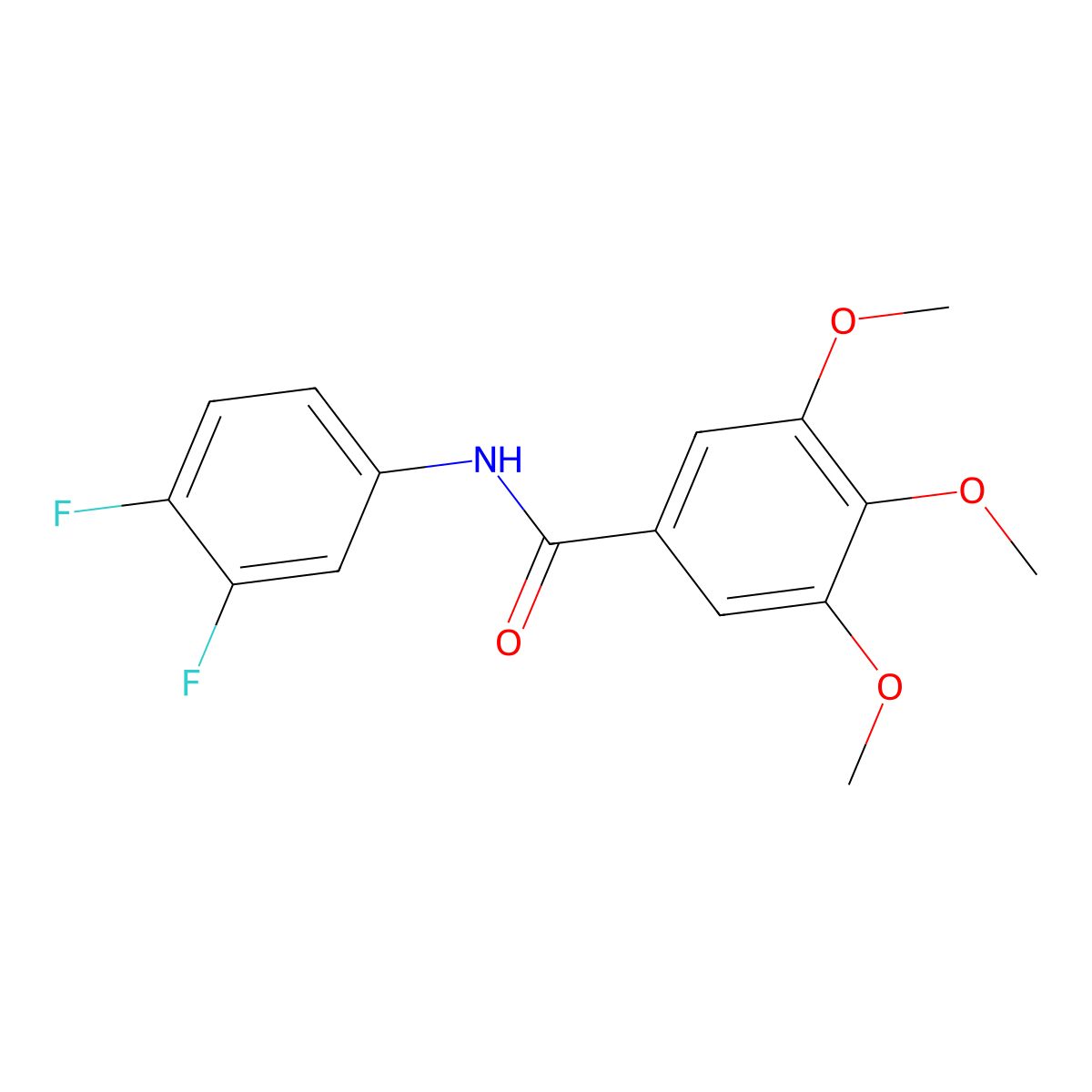 N-(3,4-difluorophenyl)-3,4,5-trimethoxybenzamide molecular structure, CAS 349401-04-3