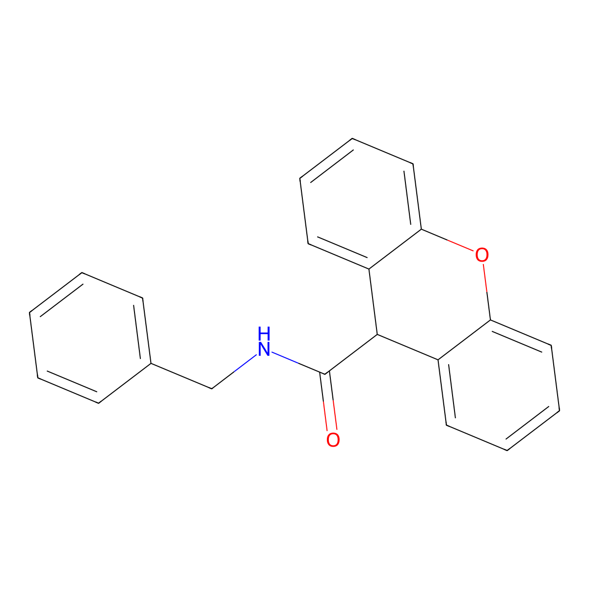 N-benzyl-9H-xanthene-9-carboxamide molecular structure, CAS 349401-26-9