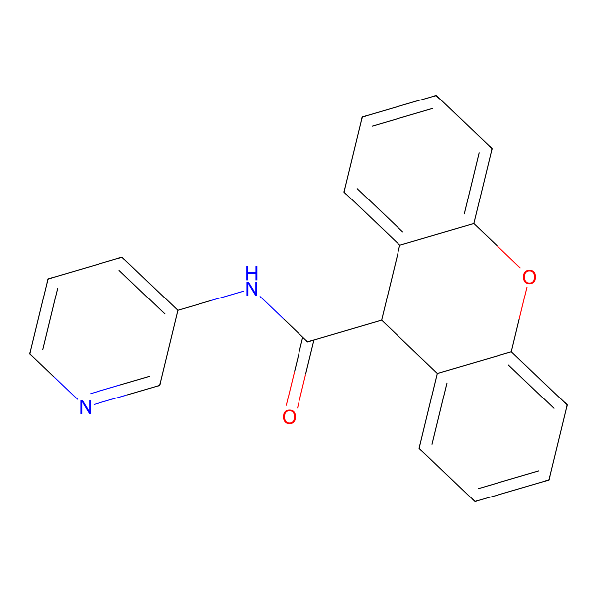 N-(pyridin-3-yl)-9H-xanthene-9-carboxamide molecular structure, CAS 349401-35-0