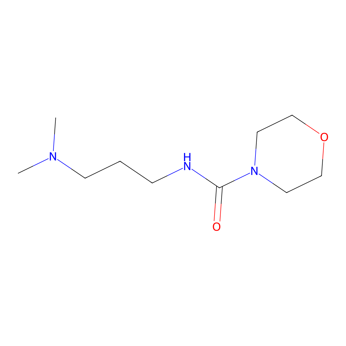 N-[3-(dimethylamino)propyl]morpholine-4-carboxamide molecular structure, CAS 349401-42-9