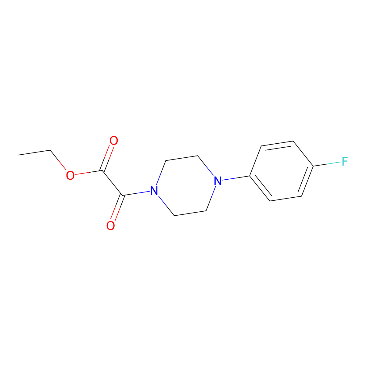Ethyl [4-(4-fluorophenyl)-1-piperazinyl](oxo)acetate molecular structure, CAS 349401-44-1