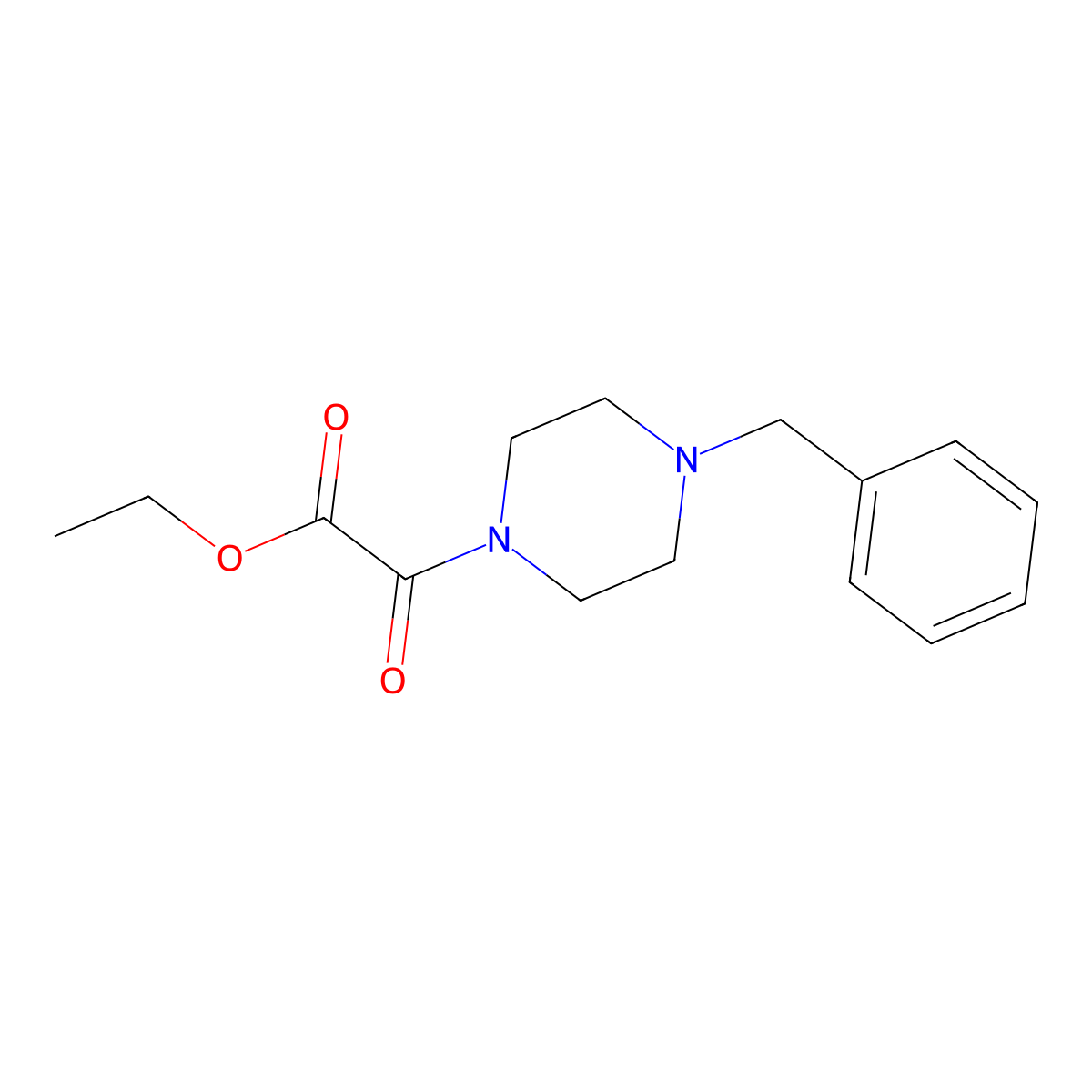 Ethyl (4-benzylpiperazin-1-yl)(oxo)acetate molecular structure, CAS 349401-48-5