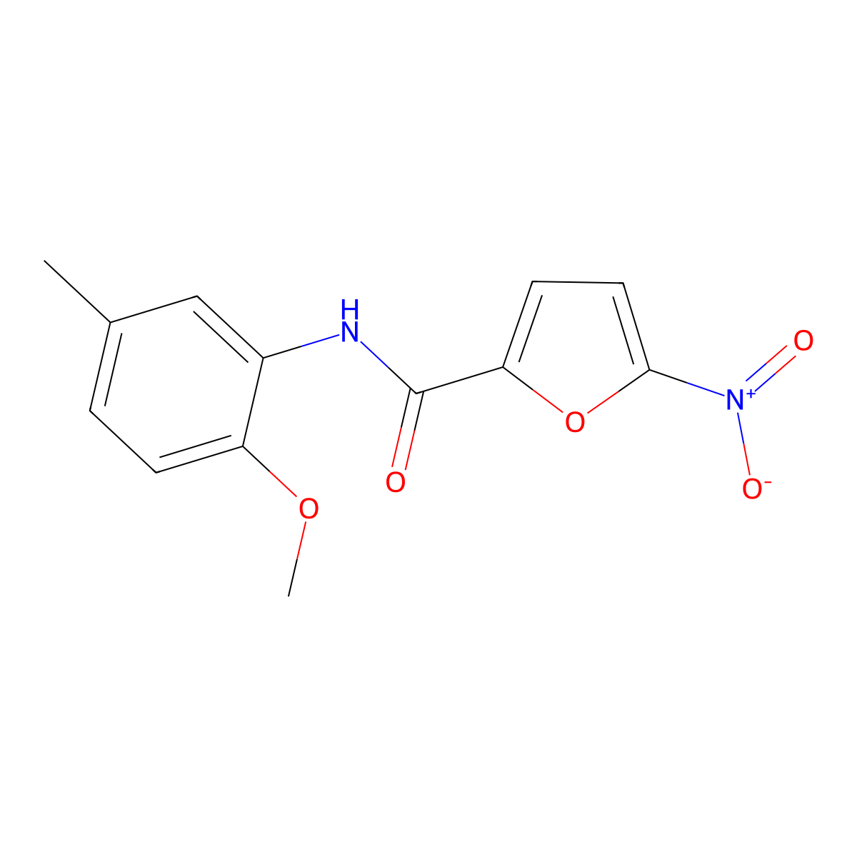 N-(2-methoxy-5-methylphenyl)-5-nitrofuran-2-carboxamide molecular structure, CAS 349401-57-6