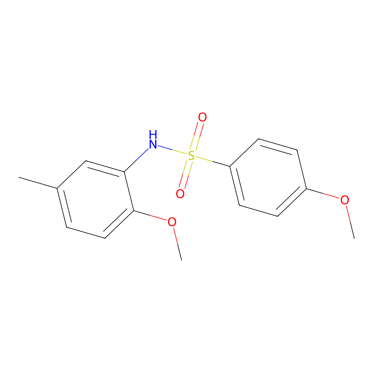 4-methoxy-N-(2-methoxy-5-methylphenyl)benzenesulfonamide molecular structure, CAS 349401-58-7
