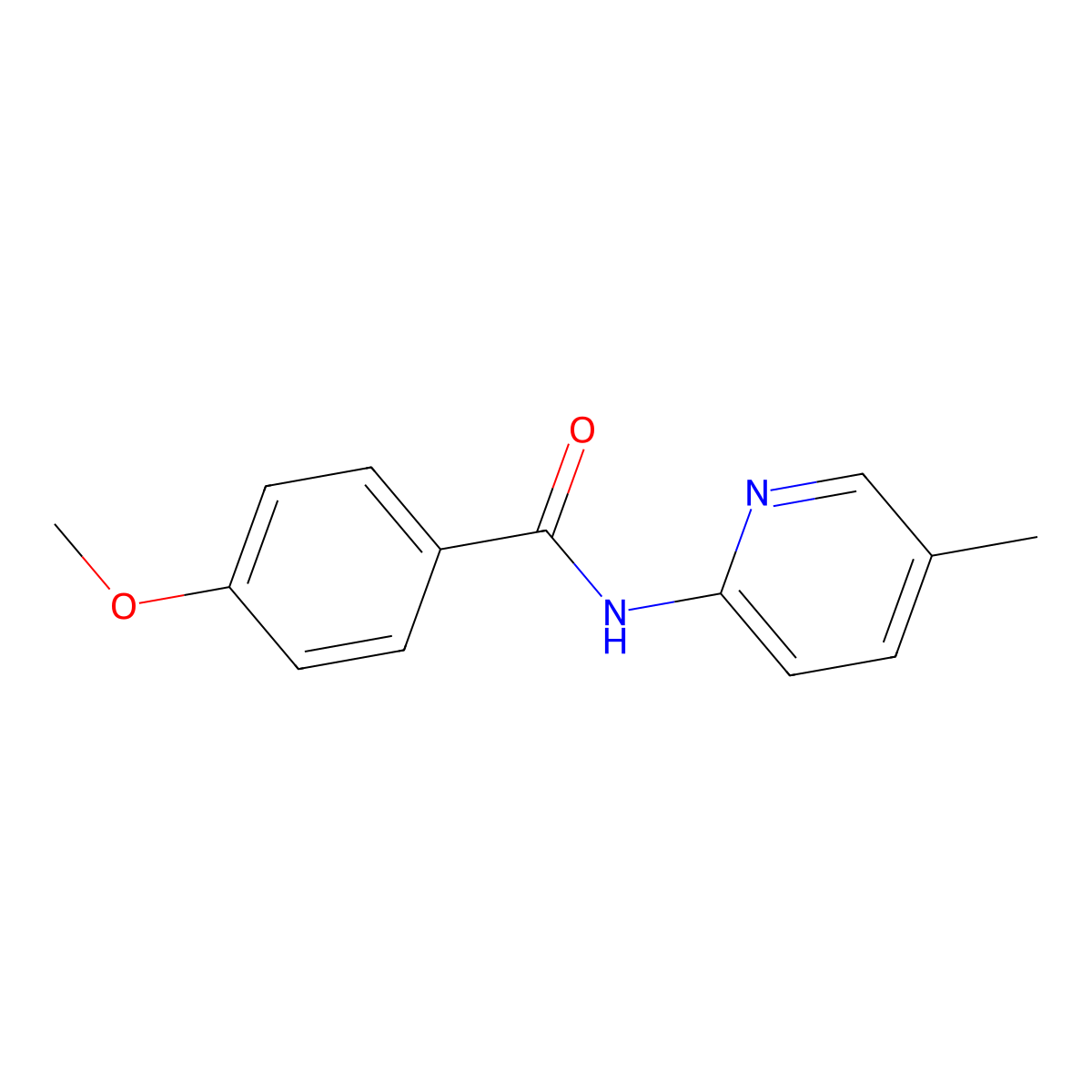 4-methoxy-N-(5-methylpyridin-2-yl)benzamide molecular structure, CAS 349401-64-5