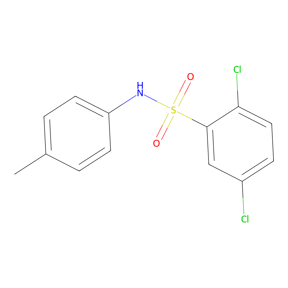 2,5-dichloro-N-(4-methylphenyl)benzenesulfonamide molecular structure, CAS 349401-79-2