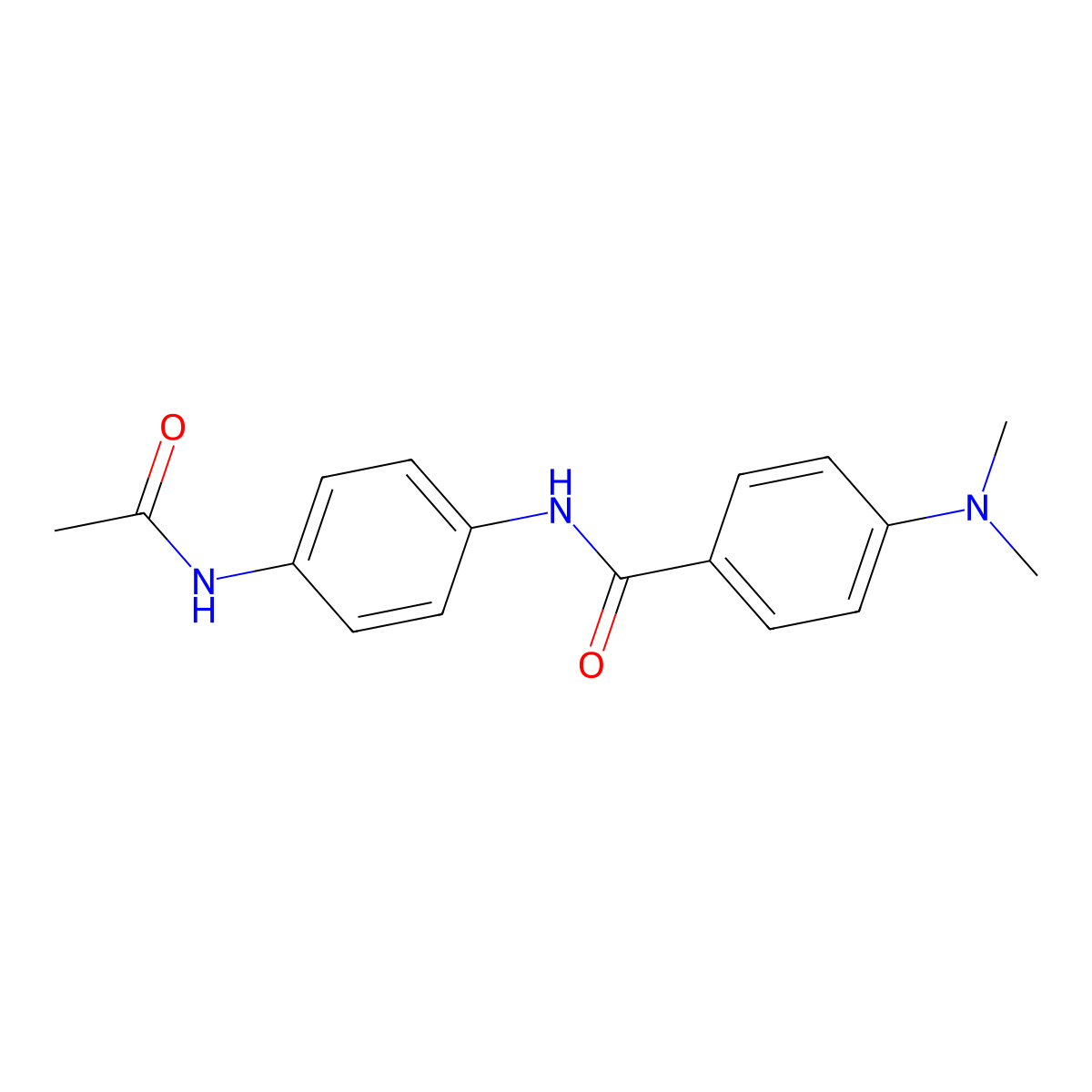 N-(4-acetamidophenyl)-4-(dimethylamino)benzamide molecular structure, CAS 349401-80-5